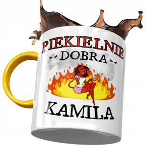 Kubek Żółty Dla Kamili Dziewczyny na Prezent