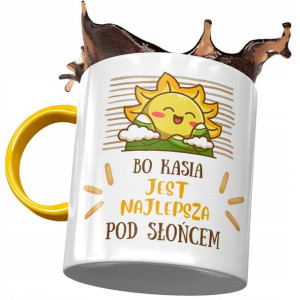 Kubek Żółty Dla Kasi Katarzyny Żony na Prezent
