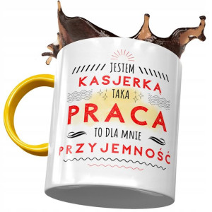 Kubek Żółty Dla Kasjerki To Dla Mnie Przyjemność