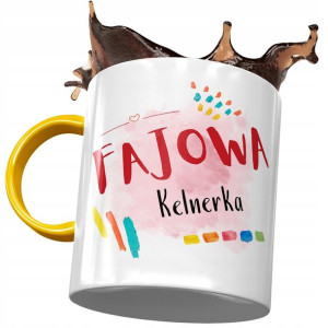 Kubek Żółty Dla Kelnerki Fajowa Kelnerka! Kubek