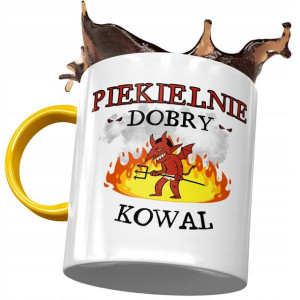 Kubek Żółty Dla Kowala Piekielnie Dobry Kowal