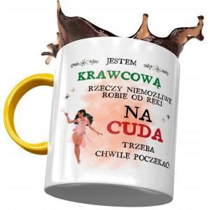 Kubek Żółty Dla Krawcowej Trzeba Chwilę Poczekać