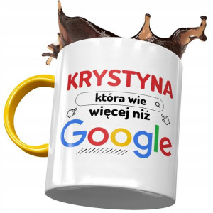 Kubek Żółty Dla Krystyny Żony Koleżanki Prezent