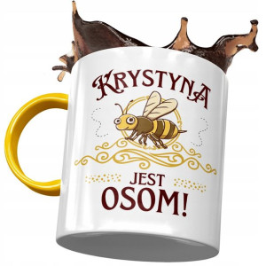 Kubek Żółty Dla Krystyny Żony Koleżanki Prezent