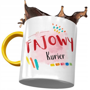 Kubek Żółty Dla Kuriera Fajowy Kurier! Kubek