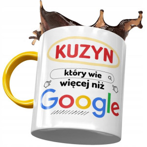 Kubek Żółty Dla Kuzyna na Urodziny na Prezent