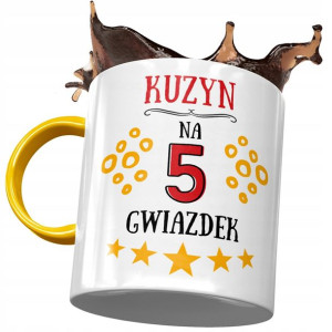 Kubek Żółty Dla Kuzyna na Urodziny na Prezent