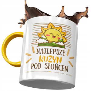 Kubek Żółty Dla Kuzyna na Urodziny na Prezent