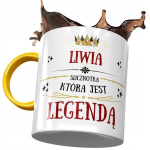 Kubek Żółty Dla Liwii Koleżanki Na Prezent