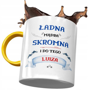 Kubek Żółty Dla Luizy Żony Koleżanki na Prezent