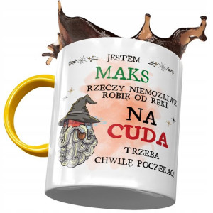 Kubek Żółty Dla Maksa Maksymiliana na Prezent