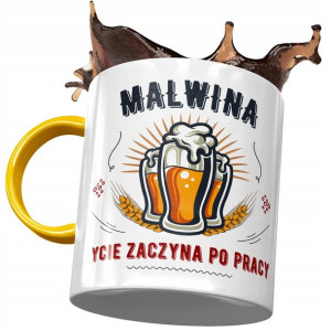 Kubek Żółty Dla Malwiny Koleżanki Żony Prezent