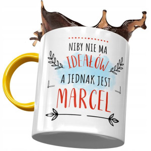 Kubek Żółty dla Marcela Przyjaciela Kolegi Prezent
