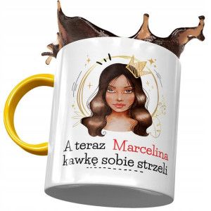 Kubek Żółty Dla Marceliny Koleżanki na Prezent