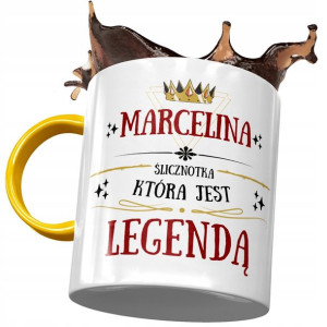Kubek Żółty Dla Marceliny Koleżanki na Prezent