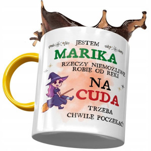 Kubek Żółty Dla Mariki Żony Przyjaciółki Prezent