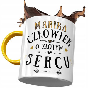 Kubek Żółty Dla Mariki Żony Przyjaciółki Prezent