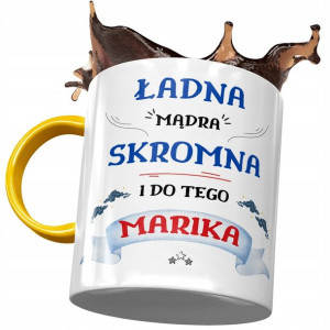 Kubek Żółty Dla Mariki Żony Przyjaciółki Prezent