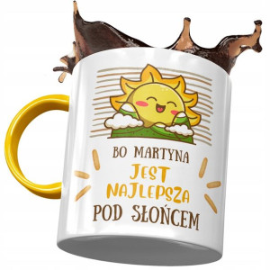 Kubek Żółty Dla Martyny Żony Koleżanki Prezent