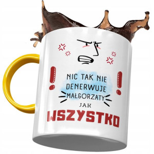 Kubek Żółty Dla Małgorzaty Koleżanki na Prezent