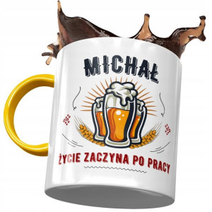 Kubek Żółty Dla Michała Kolegi Męża na Prezent