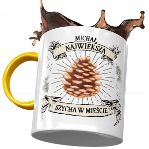 Kubek Żółty Dla Michała Kolegi Męża na Prezent