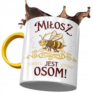 Kubek Żółty Dla Miłosza Męża Kolegi na Prezent