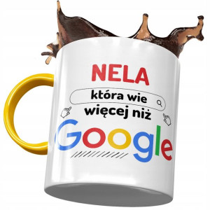 Kubek Żółty Dla Neli Żony Koleżanki Prezent