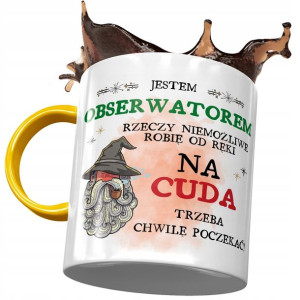 Kubek Żółty Dla Obserwatora Cuda Trzeba Poczekać