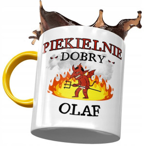 Kubek Żółty Dla Olafa Kolegi Męża na Prezent