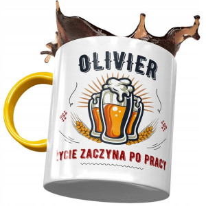 Kubek Żółty dla Oliviera Kolegi na Prezent