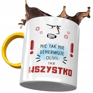 Kubek Żółty Dla Olivii Koleżanki Żony na Prezent