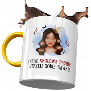 Kubek Żółty Dla Pauliny Żony Koleżanki Prezent