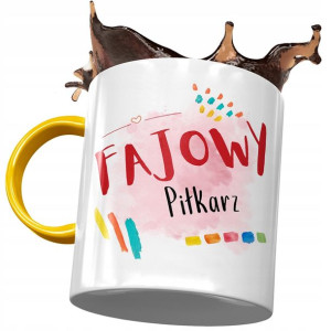 Kubek Żółty Dla Piłkarza Fajowy Piłkarz Kubek
