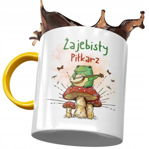 Kubek Żółty Dla Piłkarza Żajebisty Piłkarz Kubek