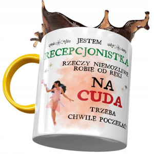 Kubek Żółty Dla Recepcjonistki Prezent