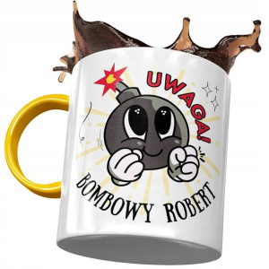 Kubek Żółty dla Roberta Kolegi Prezent na Urodziny