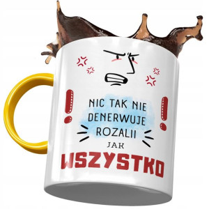 Kubek Żółty Dla Rozalii Koleżanki na Prezent