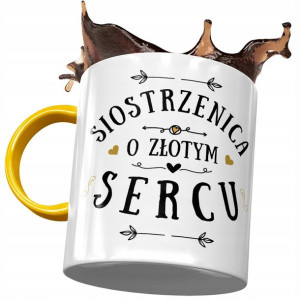 Kubek Żółty Dla Siostrzenicy na Urodziny Prezent