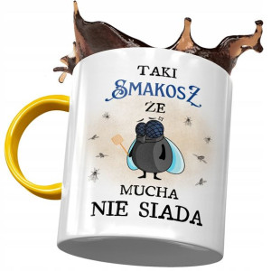 Kubek Żółty Dla Smakosza Taki Że Mucha Nie Siada