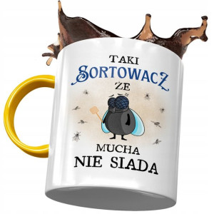 Kubek Żółty Dla Sortowacza Taki Że Mucha Nie Siada