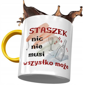 Kubek Żółty dla Stanisława Staszka Kolegi Prezent