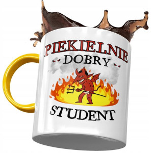 Kubek Żółty Dla Studenta Piekielnie Dobry Student
