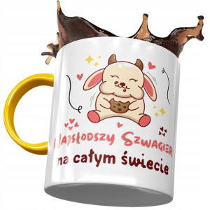 Kubek Żółty Dla Szwagra na Urodziny na Prezent