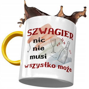 Kubek Żółty Dla Szwagra na Urodziny na Prezent
