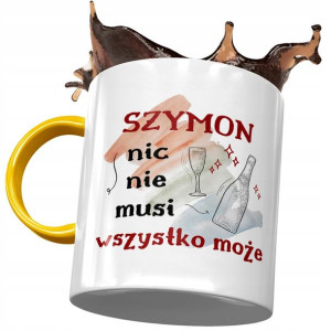 Kubek Żółty Dla Szymona Szymka Kolegi na Prezent