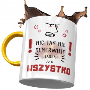 Kubek Żółty Dla Tadka Tadeusza Kolegi Męża syna