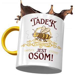 Kubek Żółty Dla Tadka Tadeusza Kolegi Męża syna