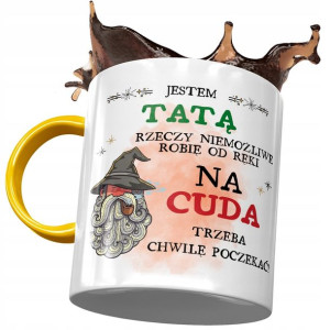 Kubek Żółty Dla Taty Ojca na Dzień Taty na Prezent