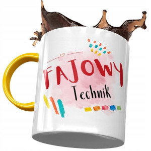Kubek Żółty Dla Technika Fajowy Technik! Kubek
